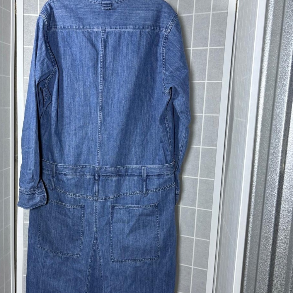 NWT TIBI Paneled Denim Midi Shirt Dress - Picture 7 of 8